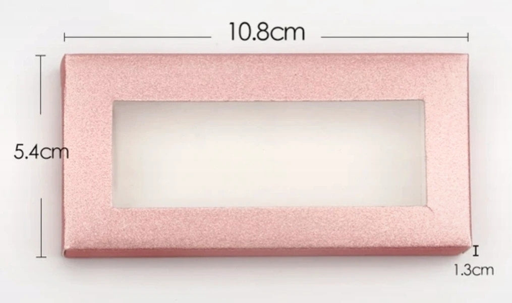 pink glitter eyelash false nails display packaging boxes