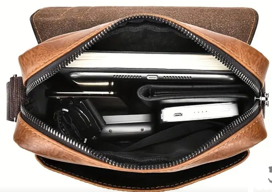 Bag - Crossbody - tan leather