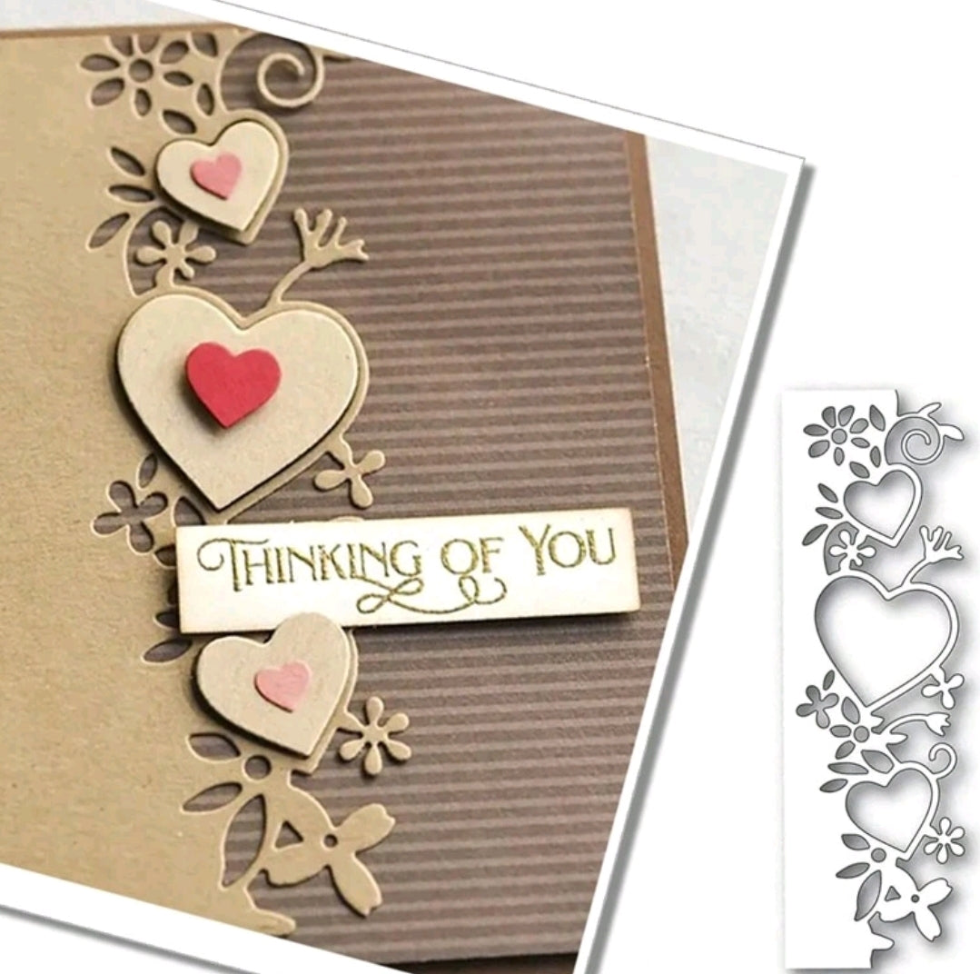 Craft - metal die - border - heart