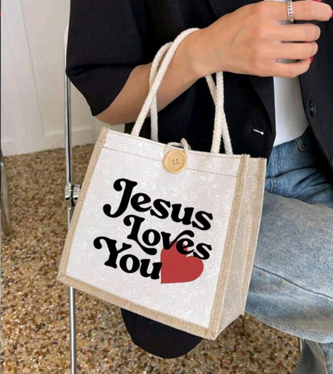Bag - Tote - Christian Jesus loves ypu