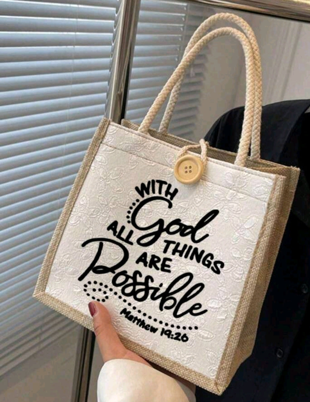 Bag - Tote - with God all things are possible