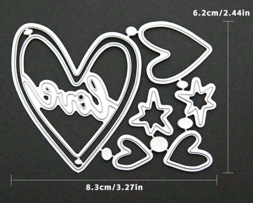 Craft - metal die - love hearts