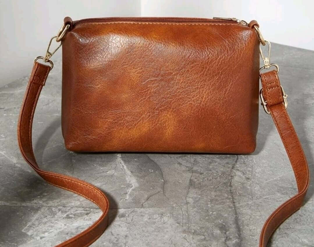luxury tan leather quirky shoulder bag