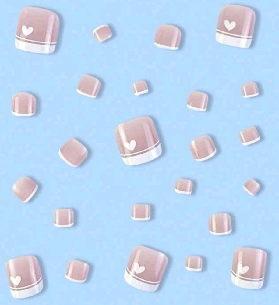 Nails - heart (toes)