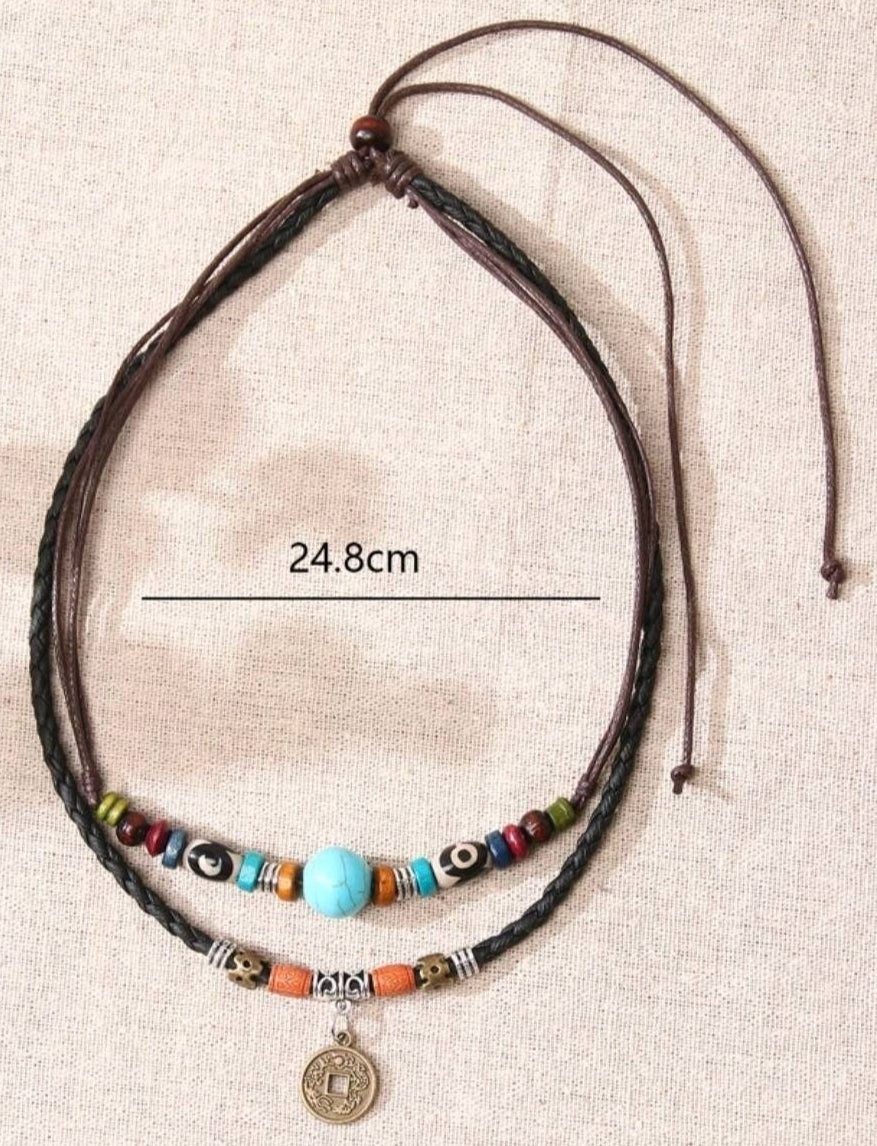 Necklace - layered charm necklace