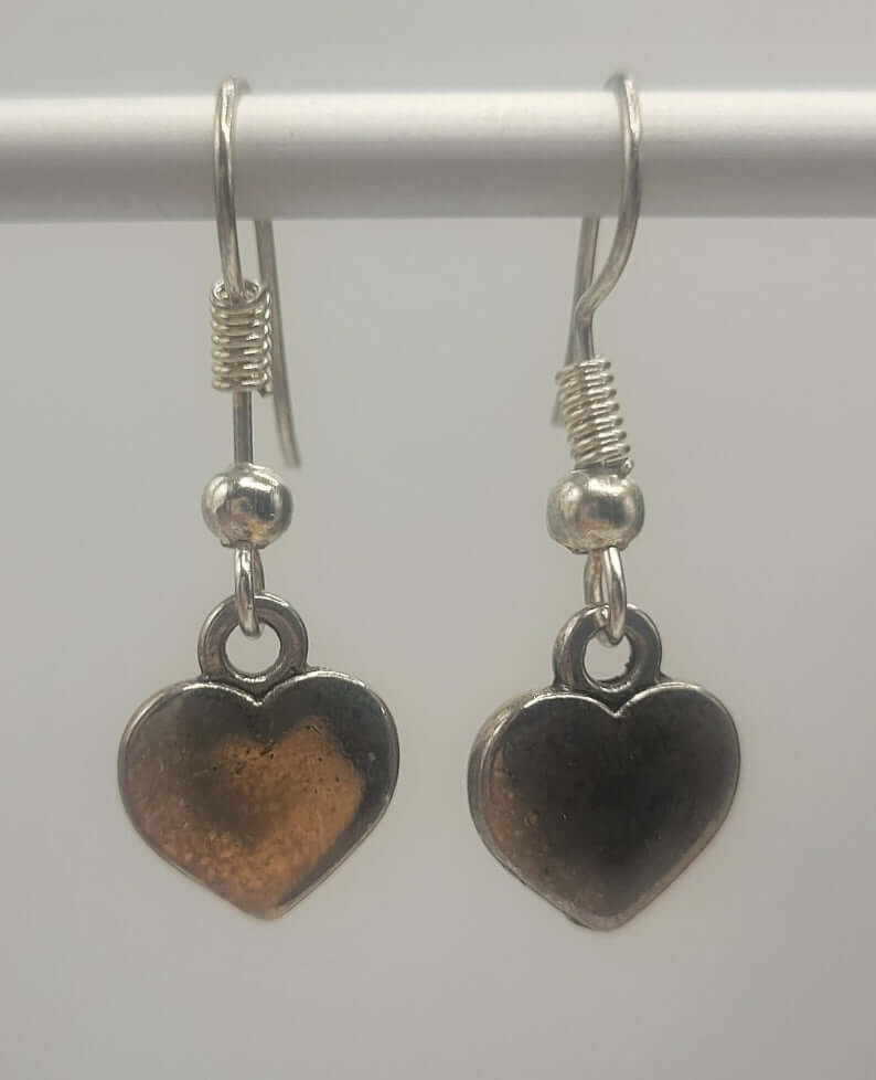 Jewellery Set - Silver heart drop earrings