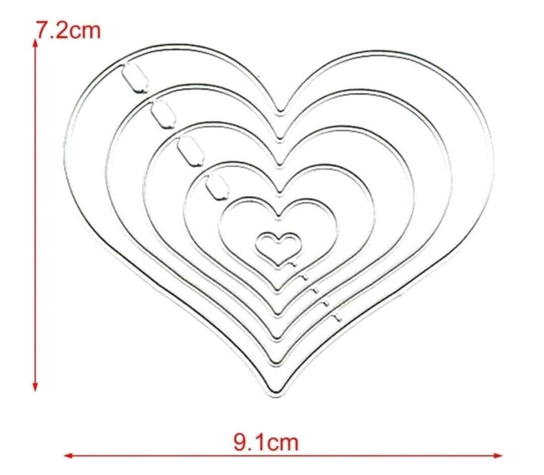 Craft - metal die - heart nesting dies