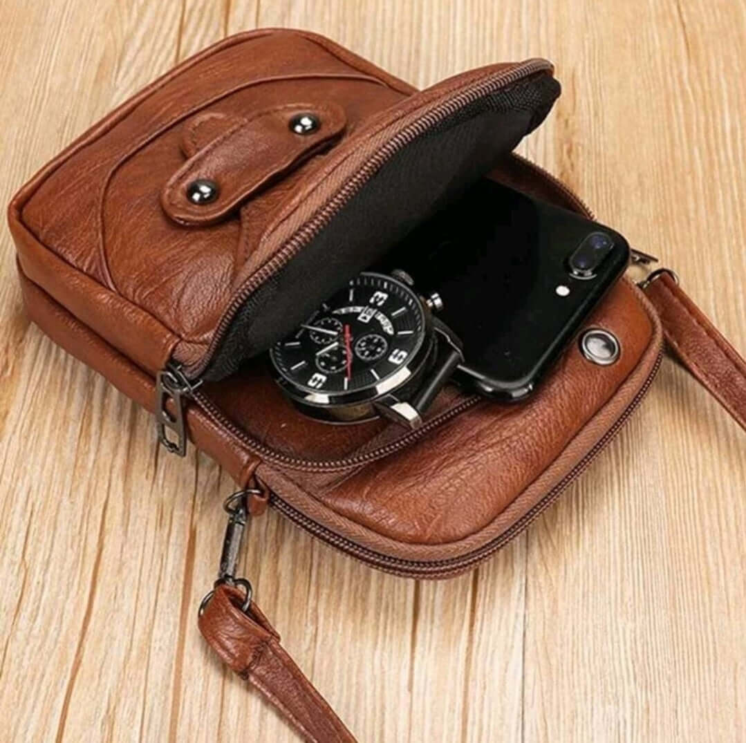 soft leather tan shoulder crossbody bag