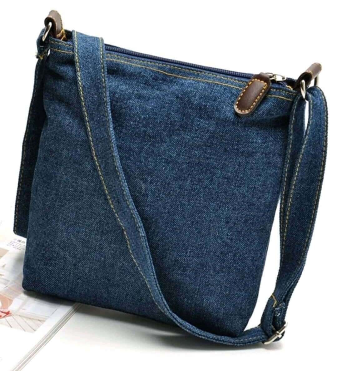 quirky dark denim shoulder crossbody