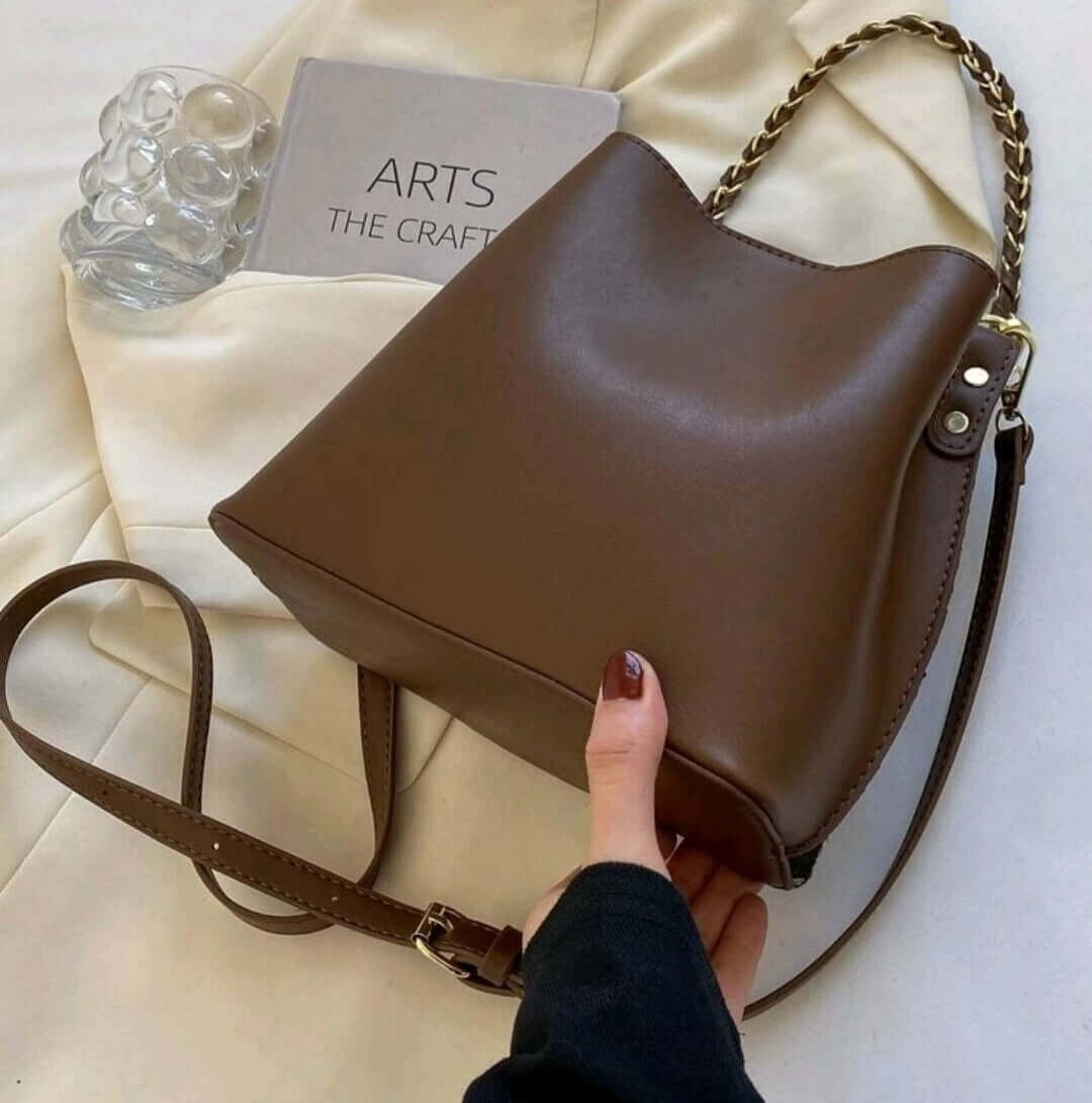 quirky two tone geo fabric tote shoulder bag
