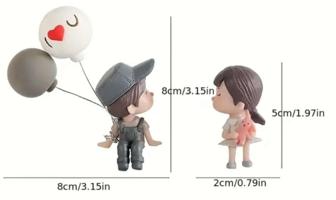 cute couple resin cake topper