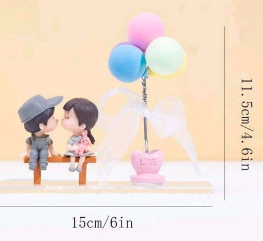 cute couple resin cake topper