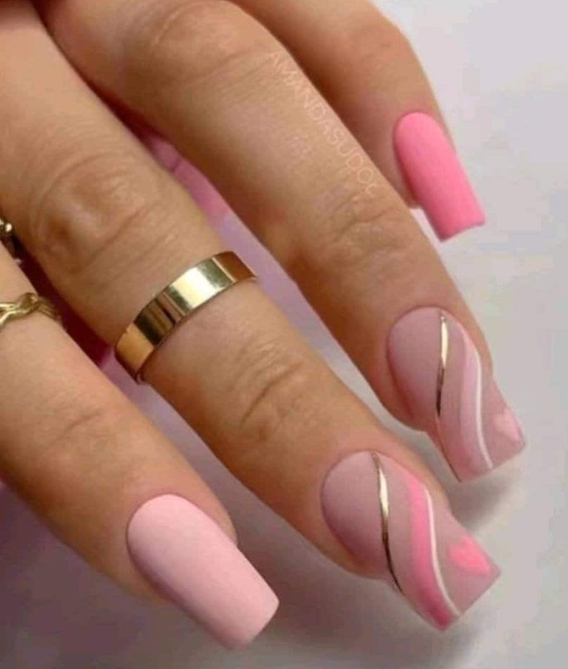 Nails - pink square