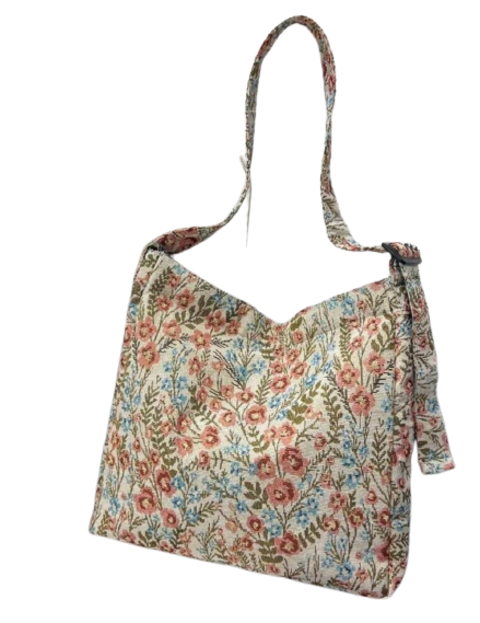 Bag - Tote - floral embroidered