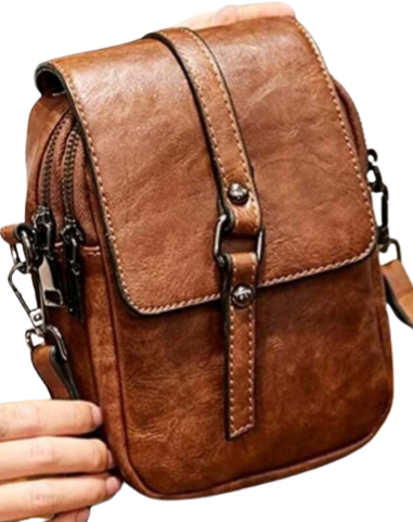 Bag - Crossbody - brown leather
