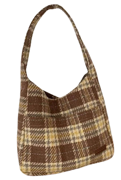 Bag - Shoulder - Plaid bag