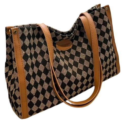 Bag - Tote - two tone geo fabric
