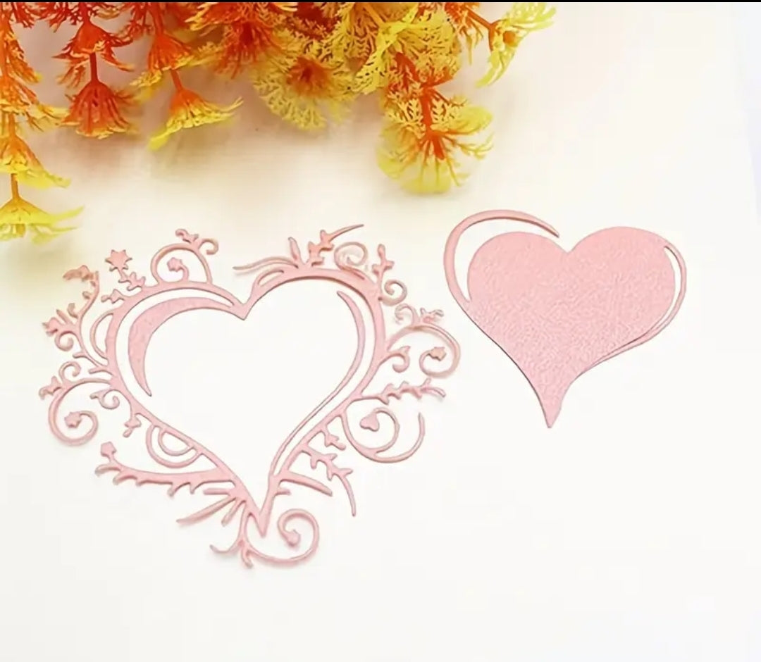 Craft - metal die - heart frame