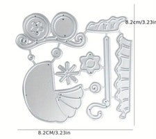Craft - metal die - baby pram