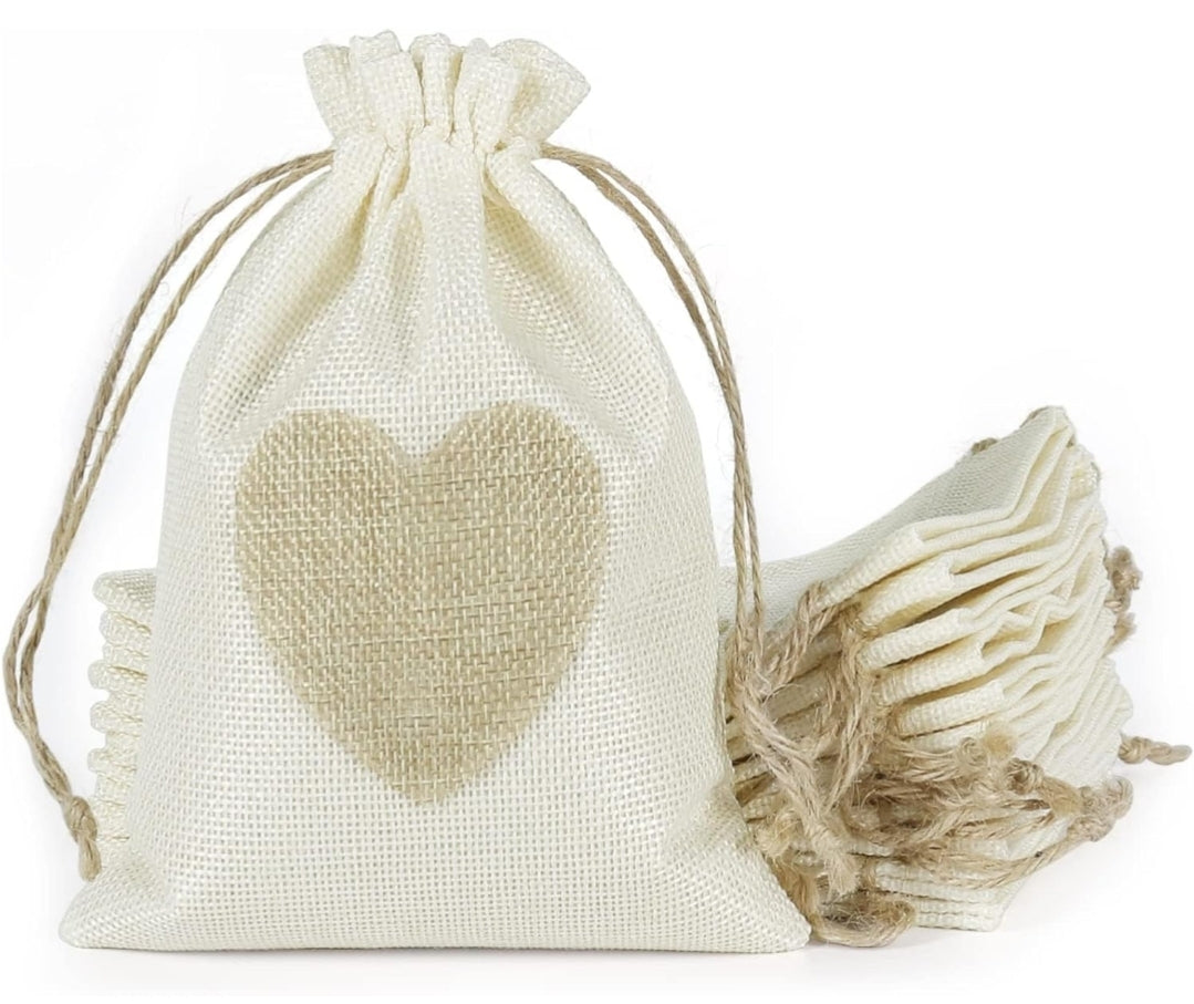 Celebrations - Gift bags - Luxury burlap heart