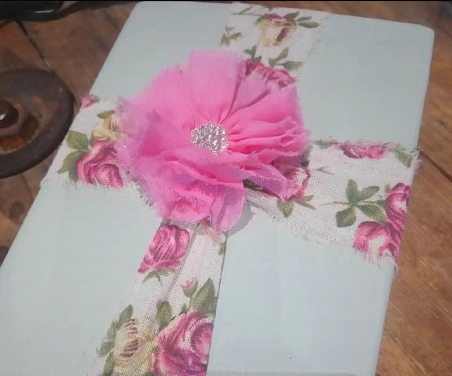 Ornament - Wooden floral Cross