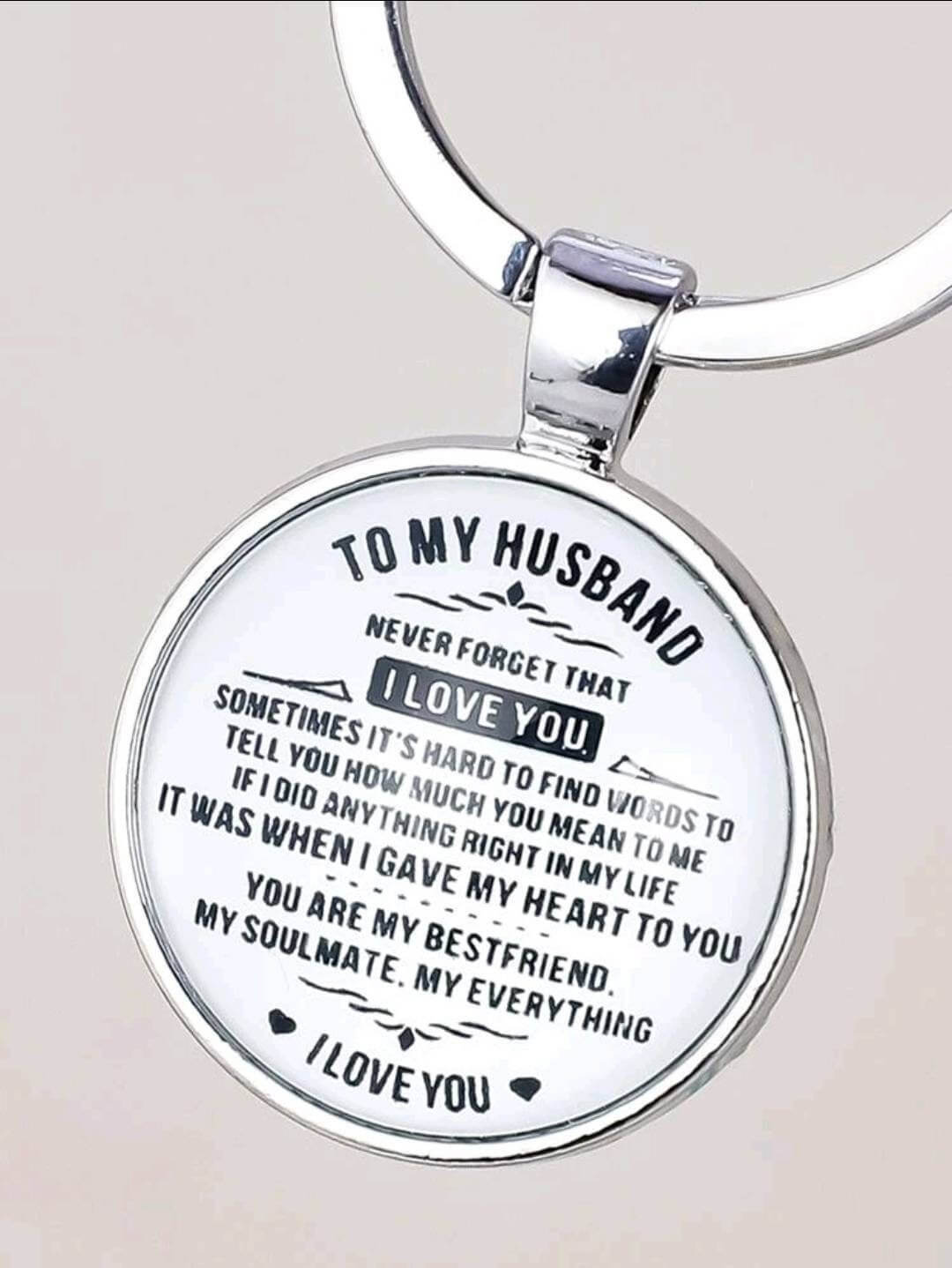 Keyring - husband I love you (with heart charm)