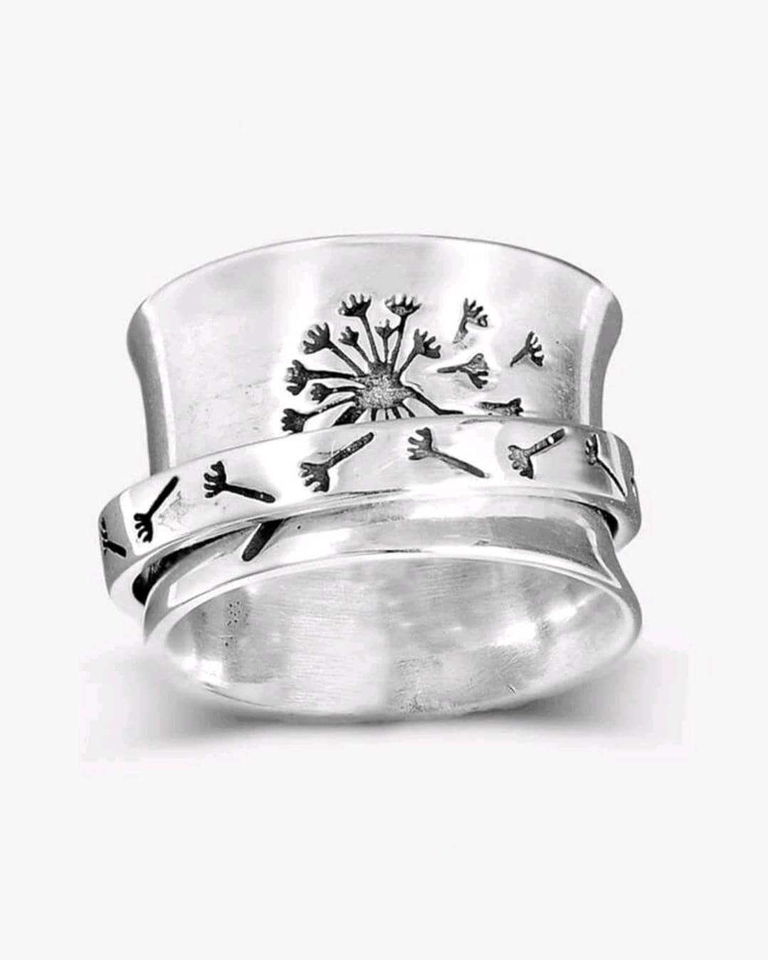 Spinner Ring (R S U V W X Y) - dandelion spinner