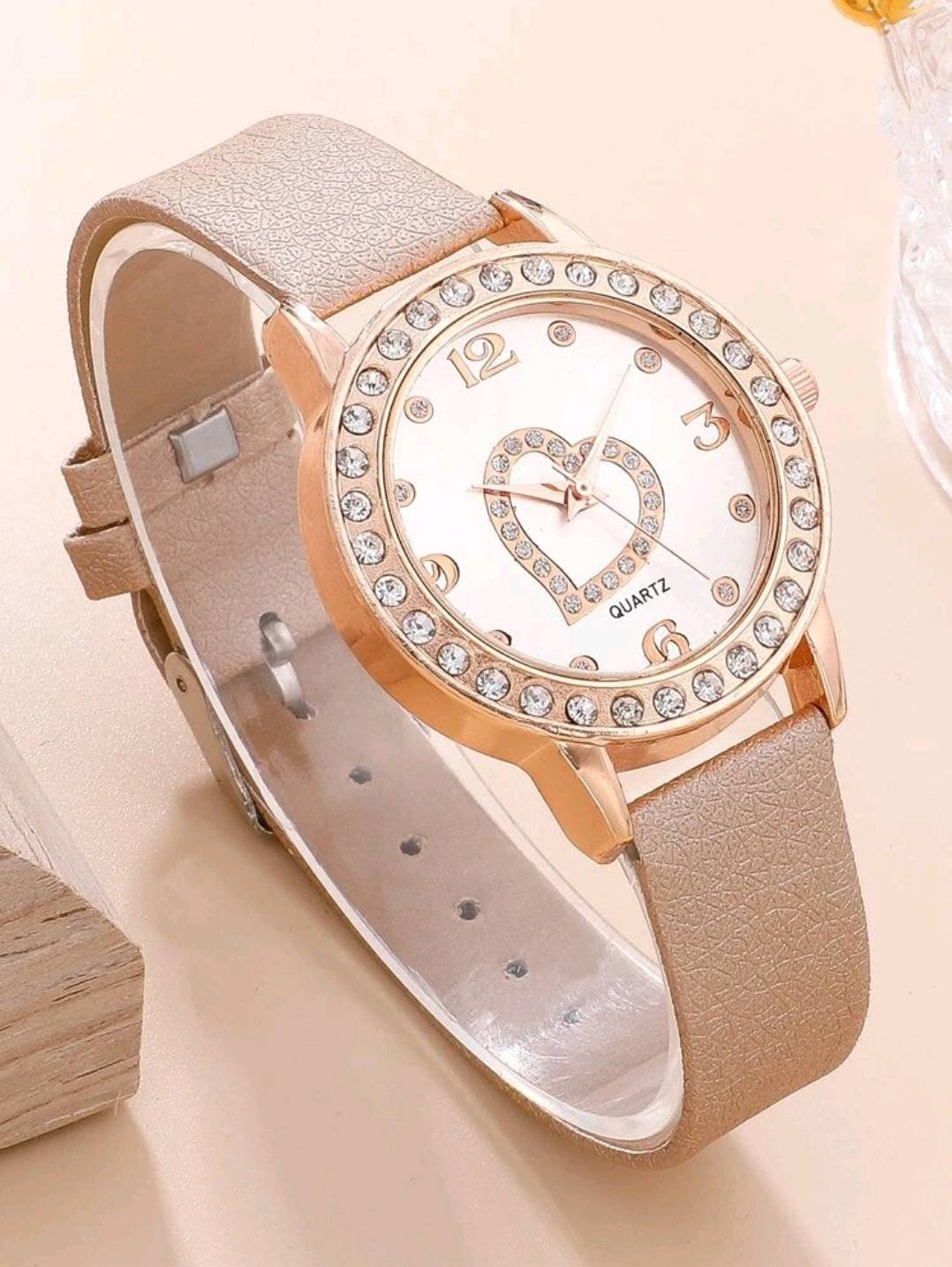 Watch - Rhinestone heart Quartz