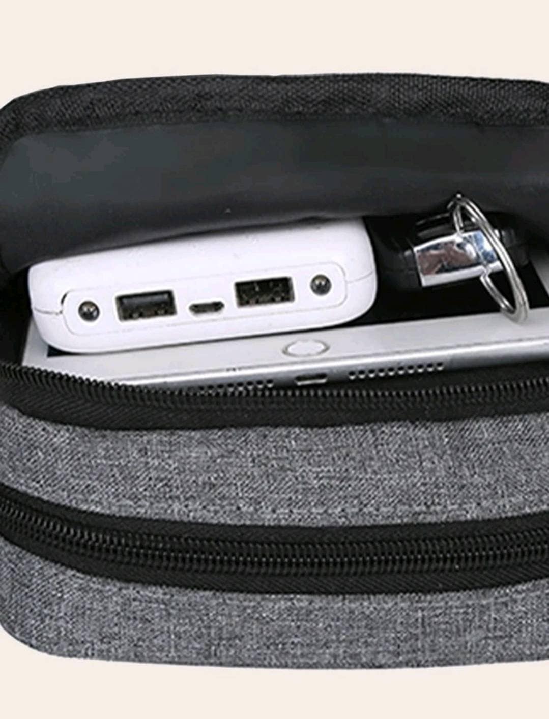 grey minimalist crossbody man bag