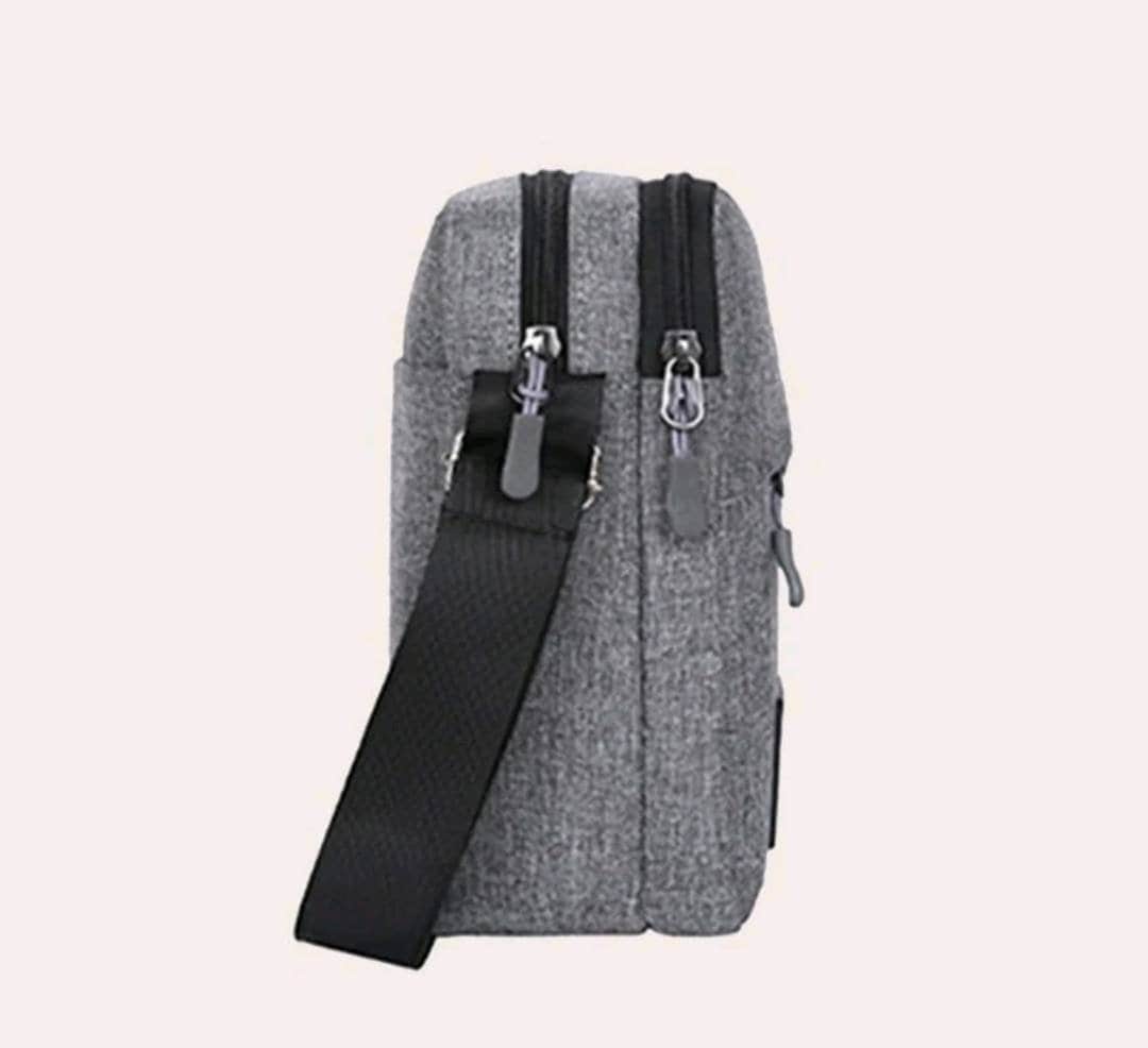 grey minimalist crossbody man bag