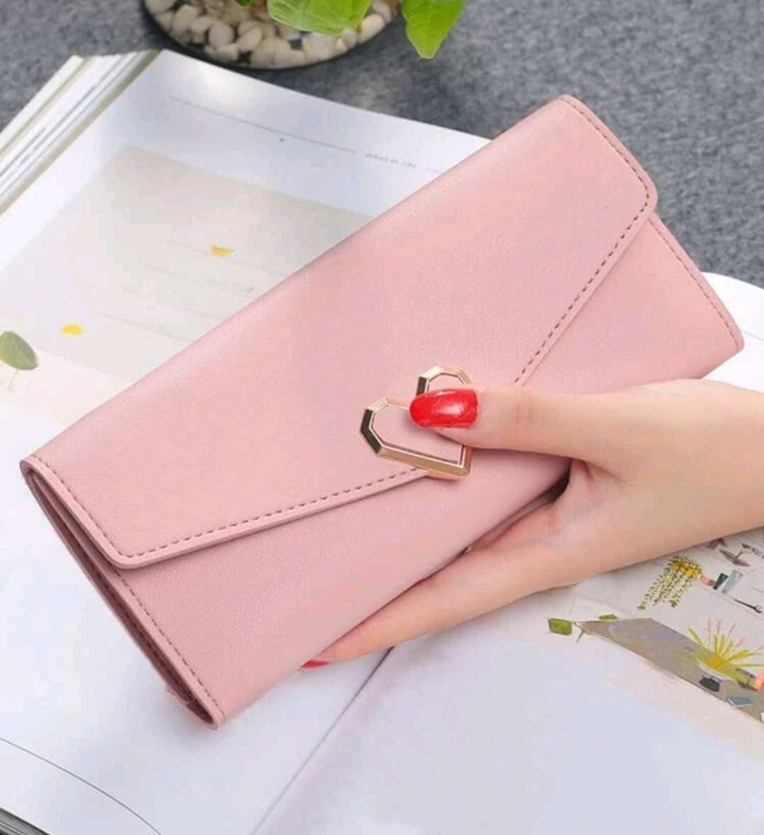 Purse - stunning long pink heart