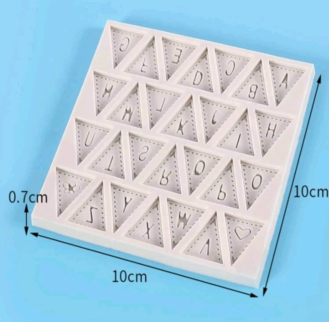 Crafting - alphabet bunting Silicone mould