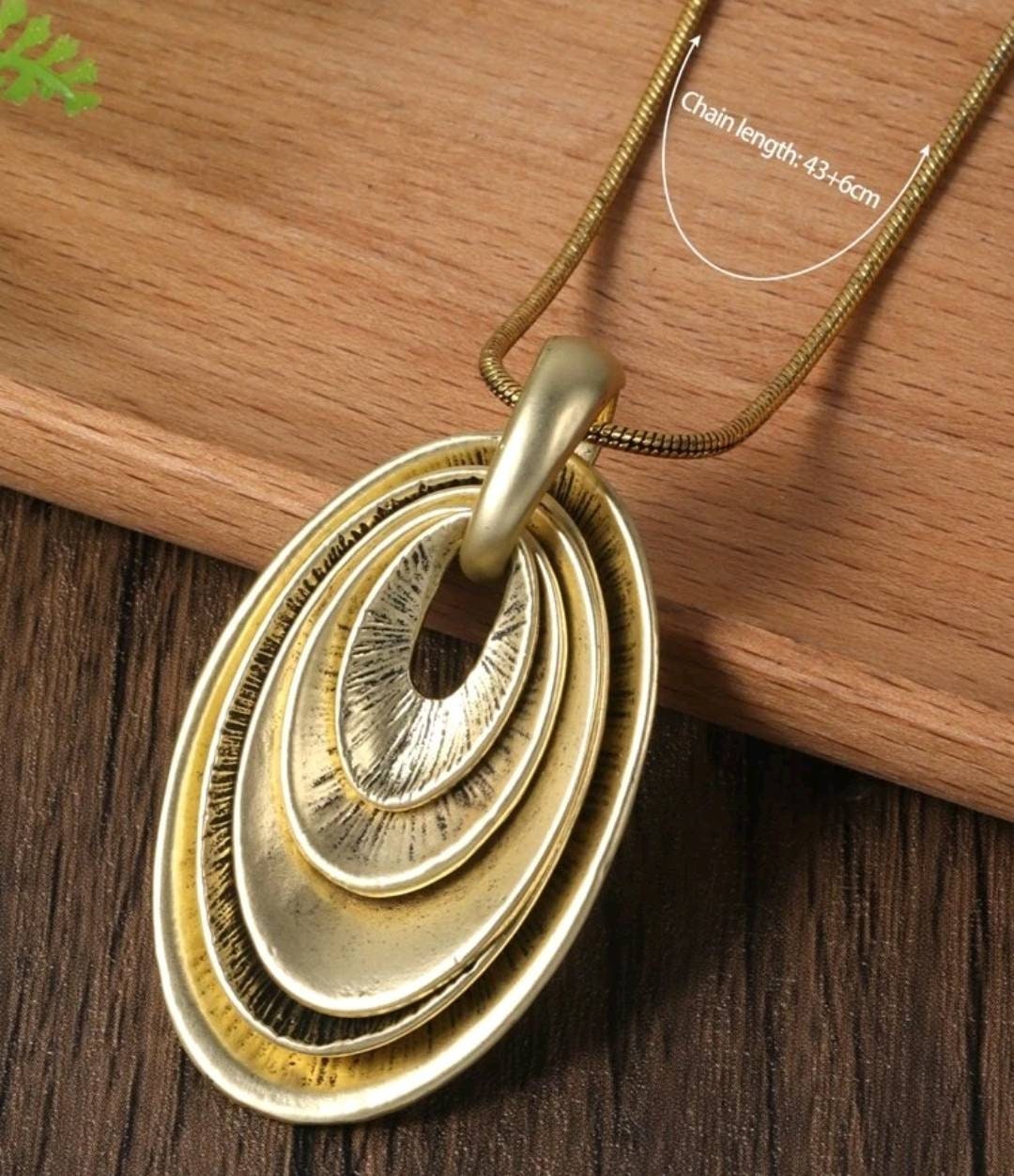 Necklace Set - ancient bronze oval