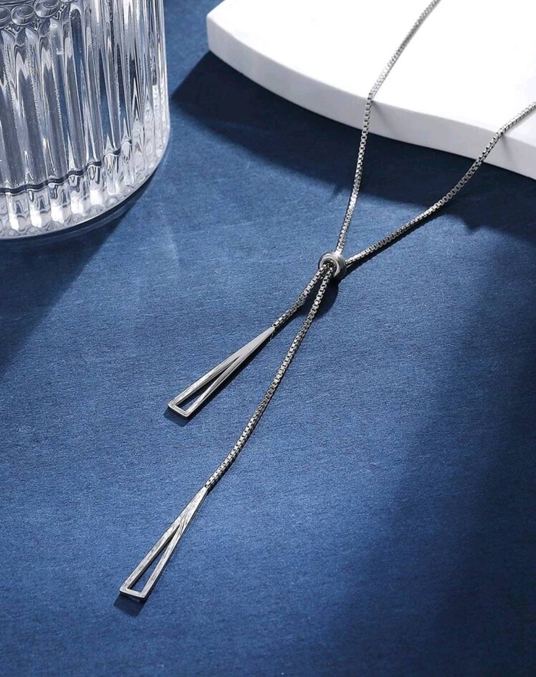 Necklace - silver lariat