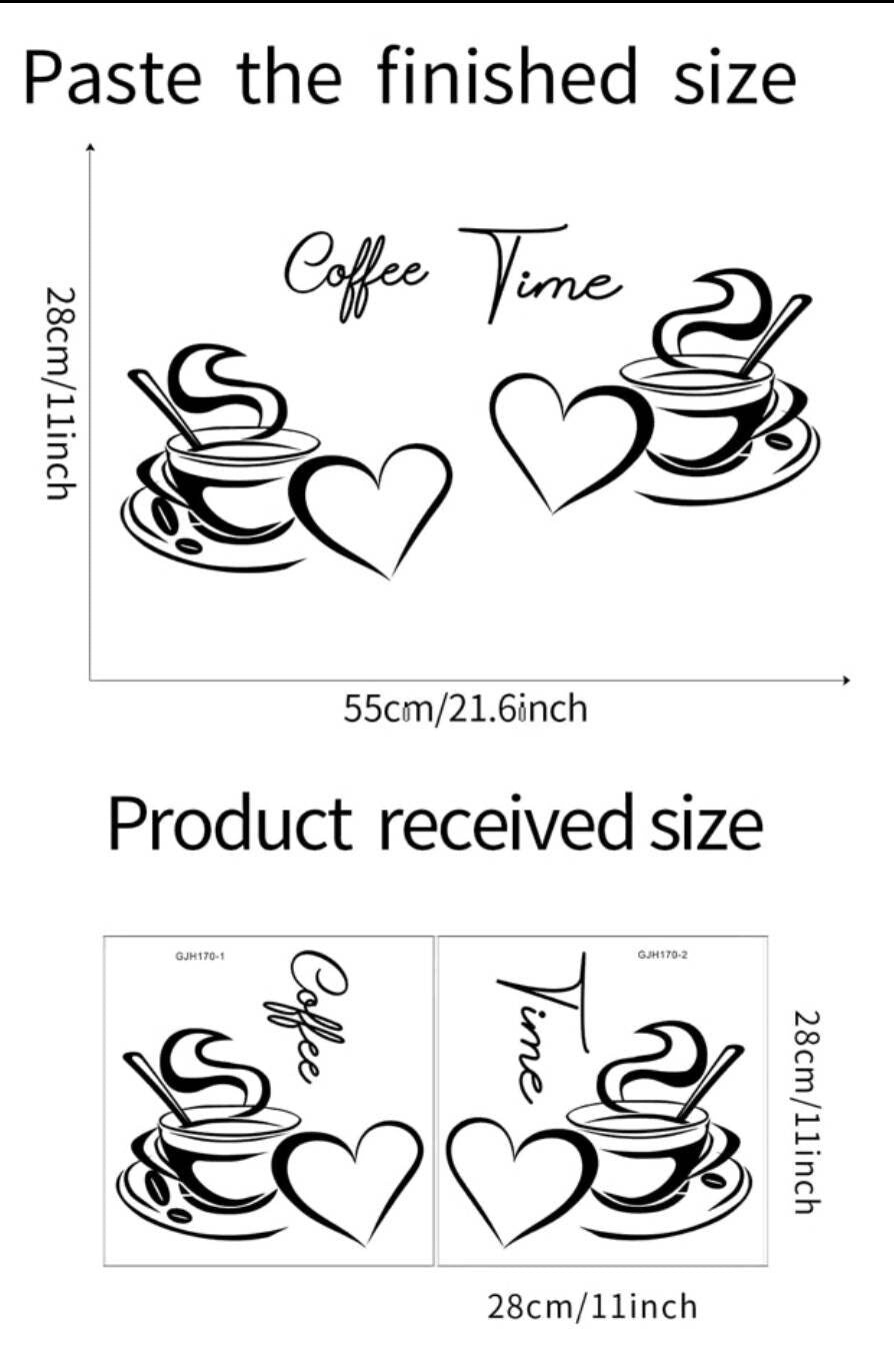 Wall Decal - coffee cups