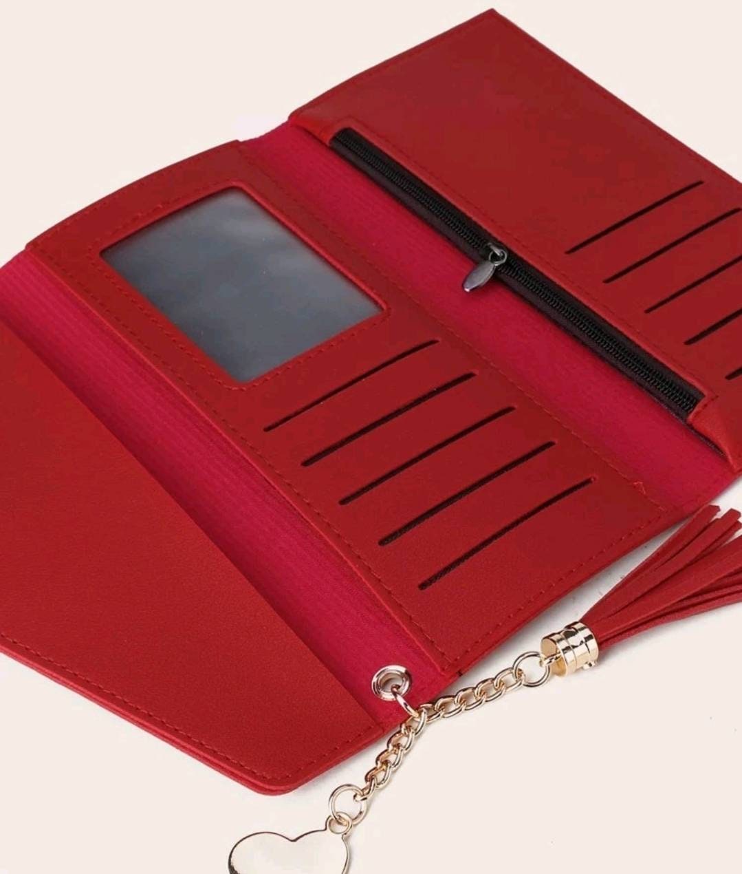 Purse - stunning long red heart