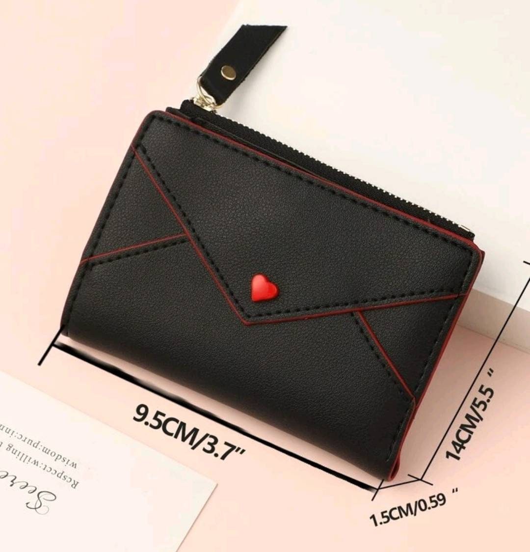Purse - black red