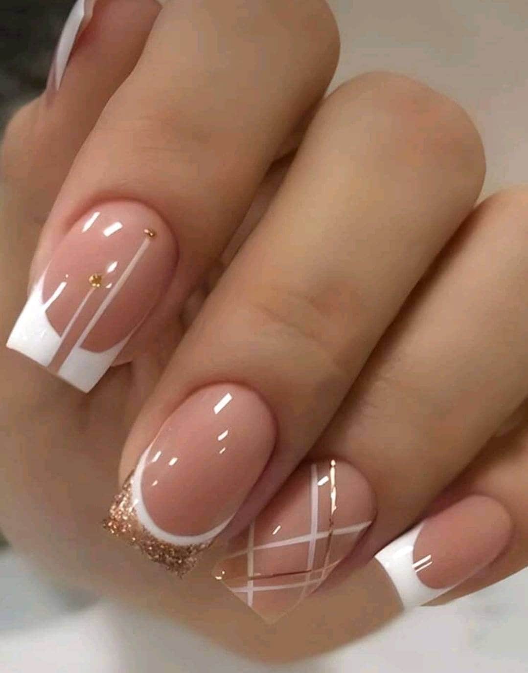 Nails - white gold