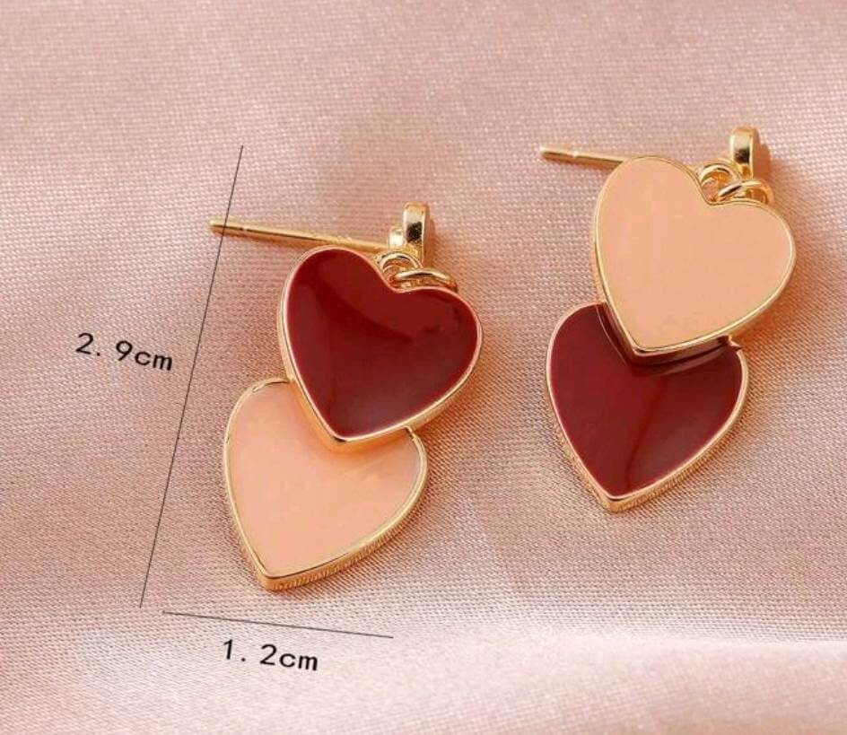 heart drop earrings