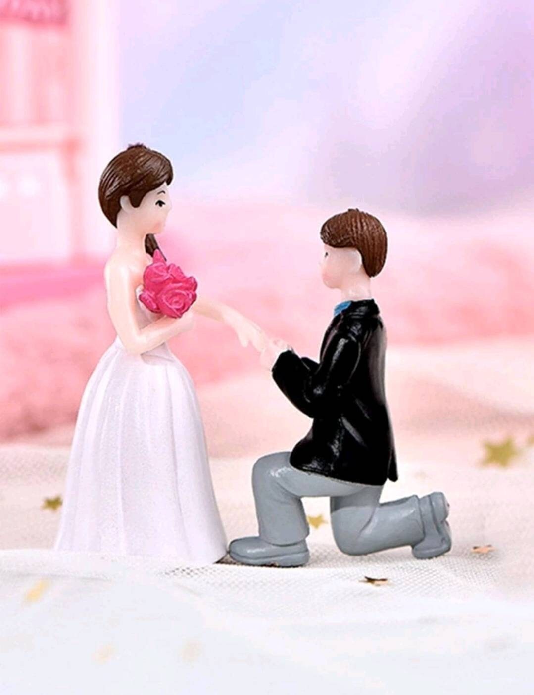 Wedding Cake Topper - cute engagement