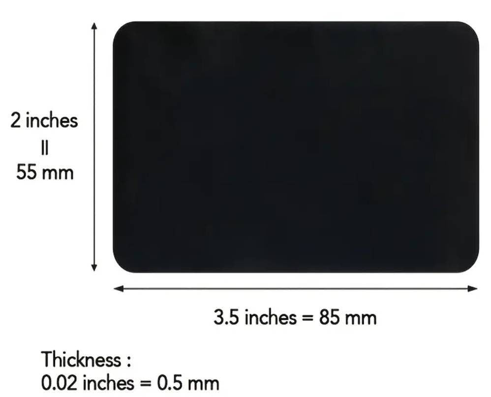 Wallet Card - metal love note & envelope - love you