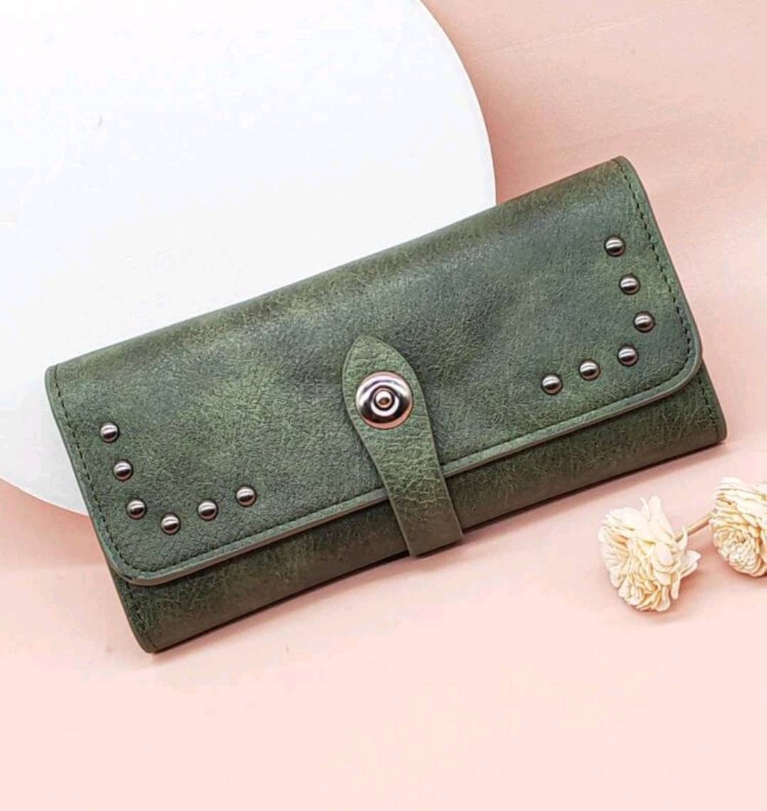 Purse - green leather