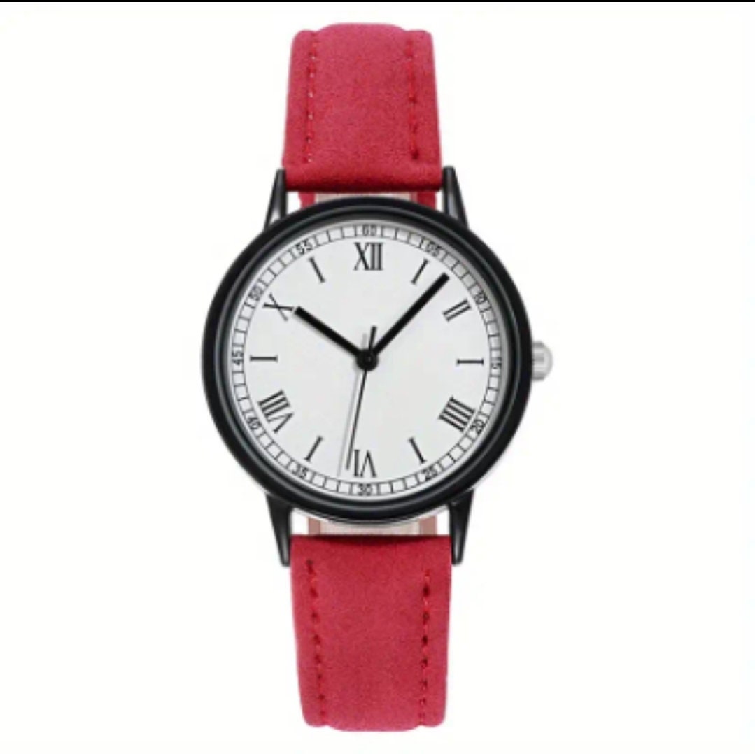 Watch - burgundy red