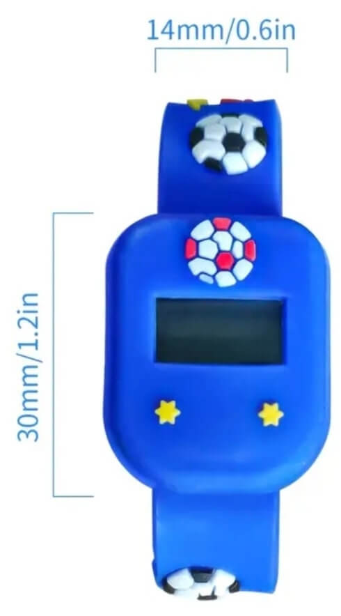 Child's jewellery black football watch silicone