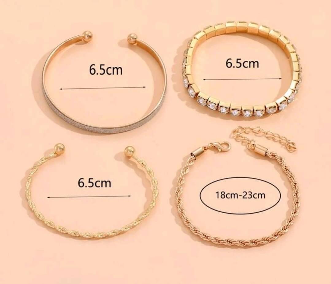 silver bracelet set 4