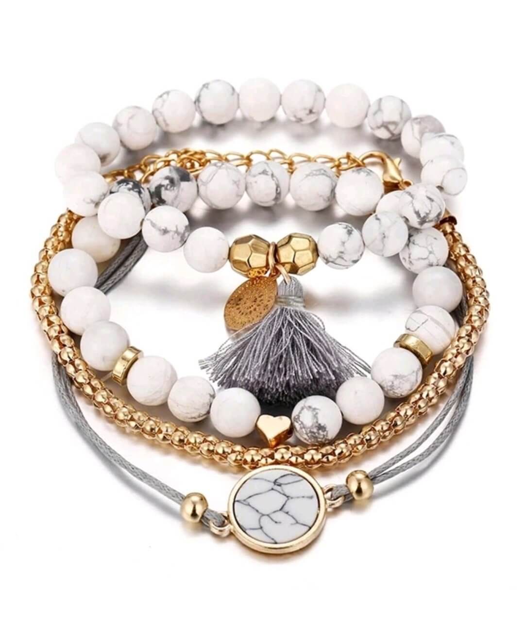 ladies set of 4 minimalist bracelets