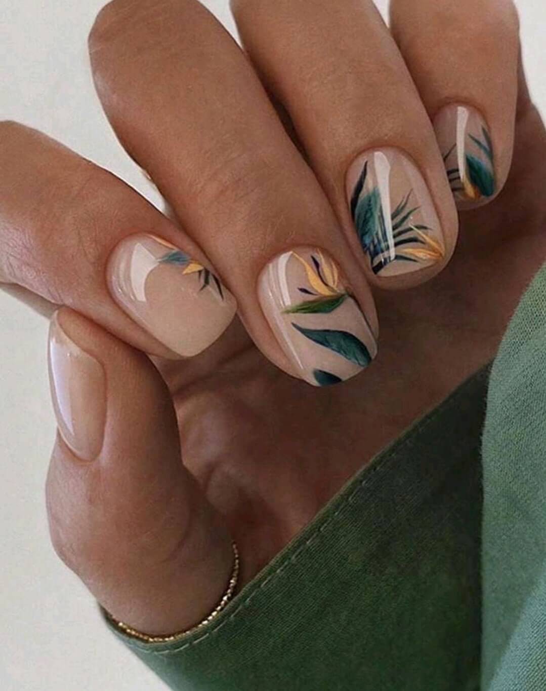 floral false nails