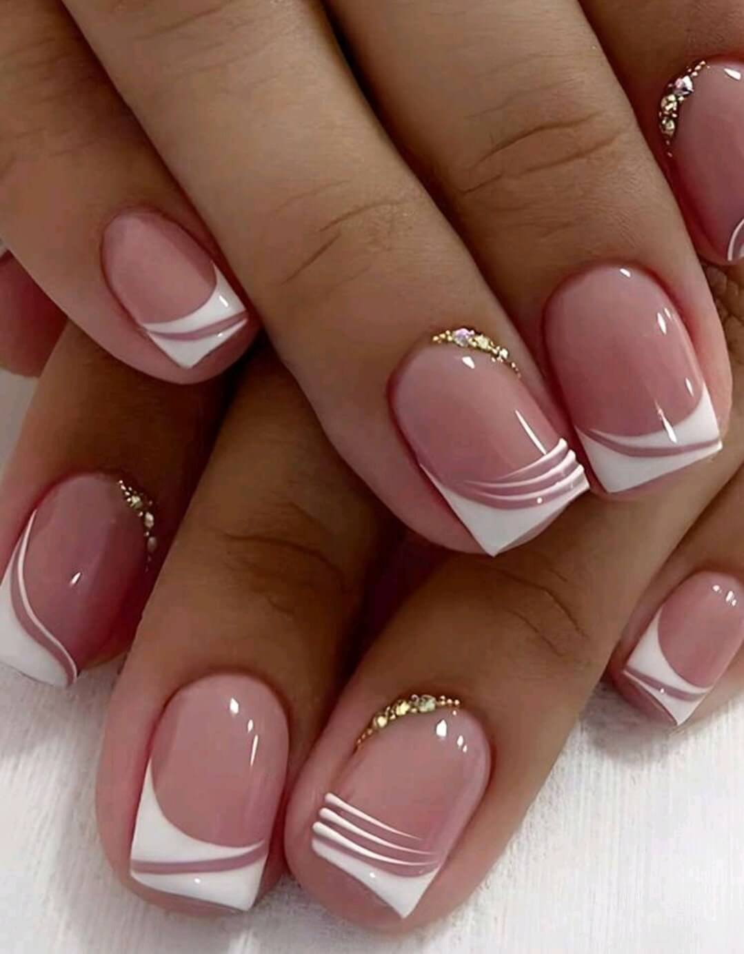 false nails french manicure