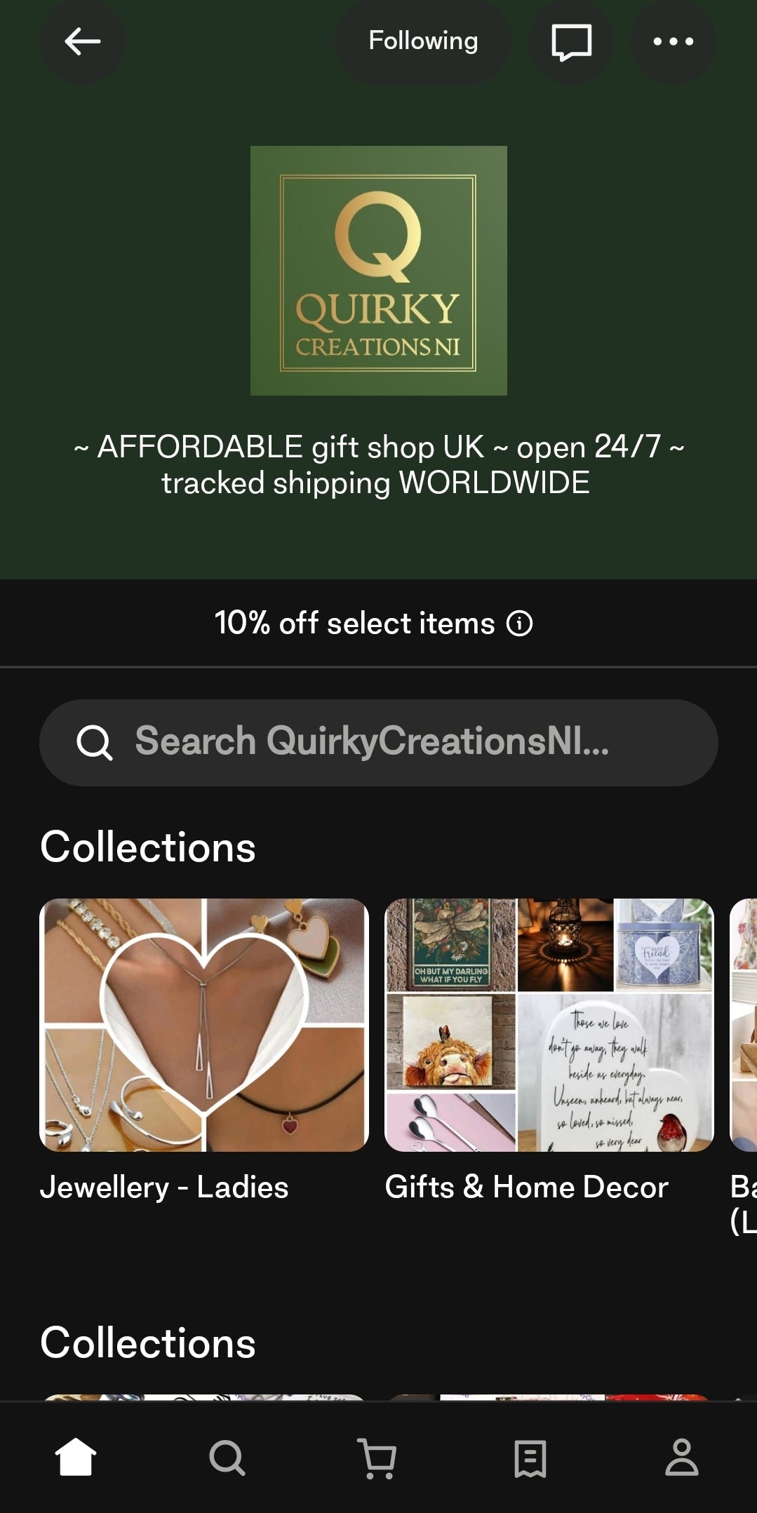 How we look on Shopify 'shop' app