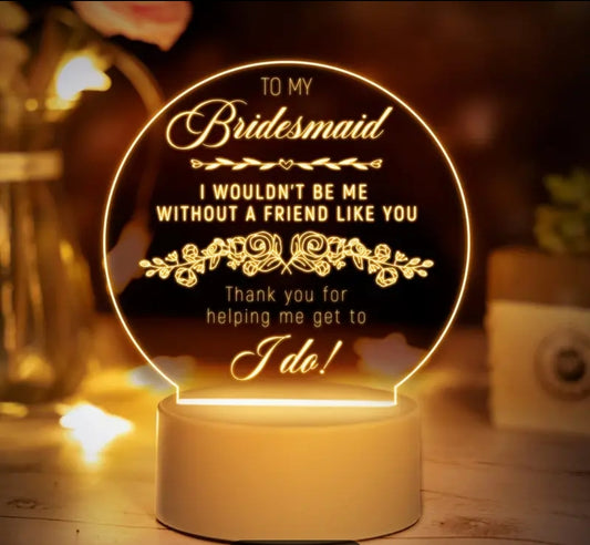 Gift - LED heart - bridesmaid